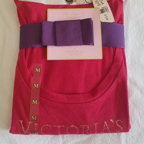 NWT Victoria Secret M soft red Angel Sleep Tee - Picture 2 of 4